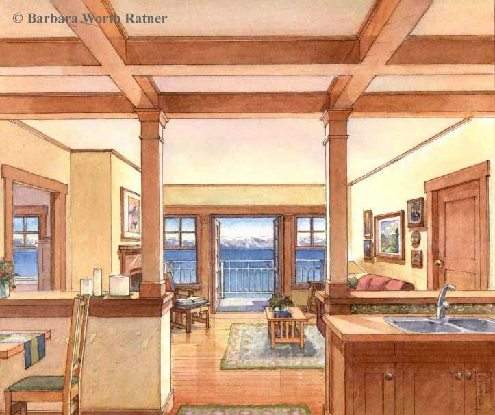 Lakeside apartment in mountain town